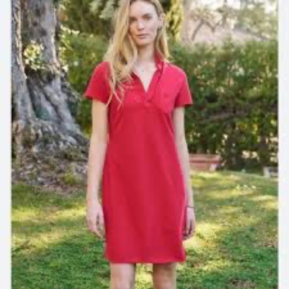 Frank & Eileen Red Polo Shirt Dress